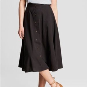 NWT Target midi skirt black with buttons XXL